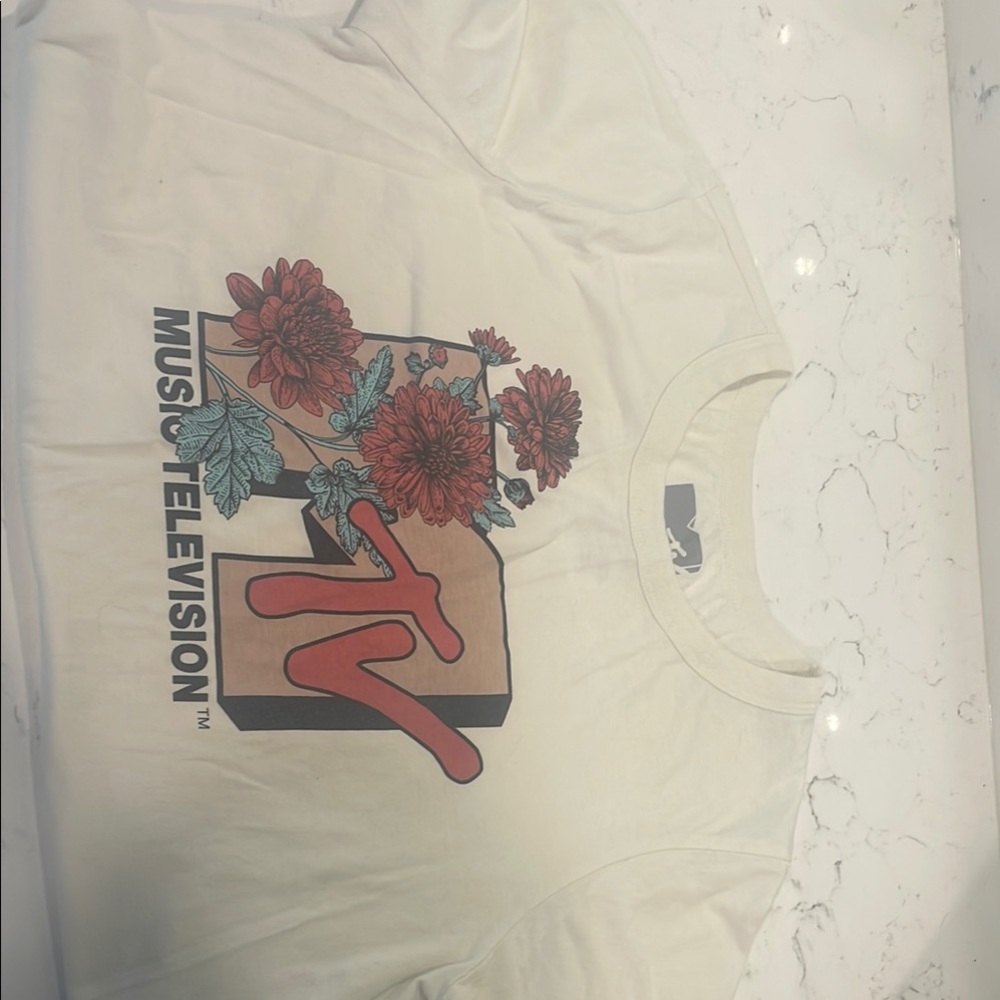 MTV White Graphic Tee